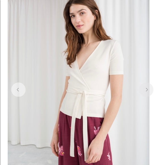& Other Stories Tops - NWOT & OTHER STORIES ribbed wrap top